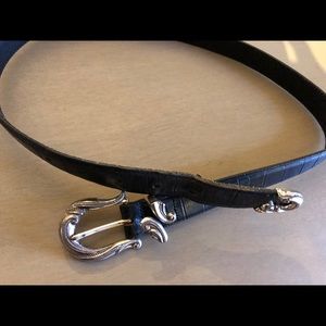 Brighton black leather belt